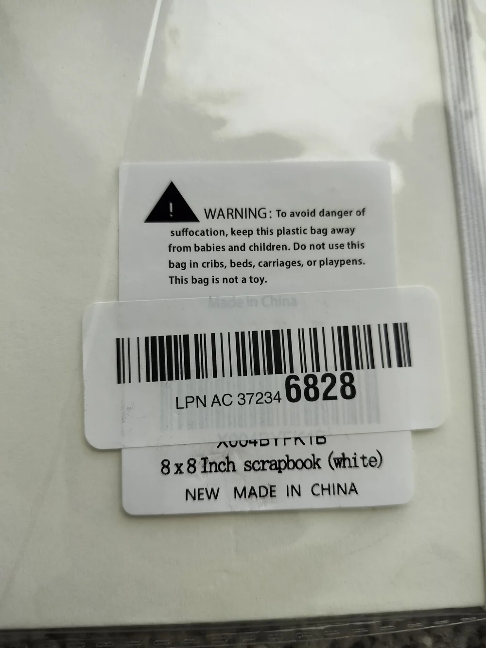 White Scrapbook 8 X 8 Inch BRAND NEW Sealed In Plastic